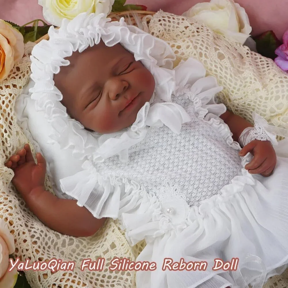 🆕20Inch Lifelike Full Silicone Body Alisa-tan Newborn Girl Reborn Baby Doll